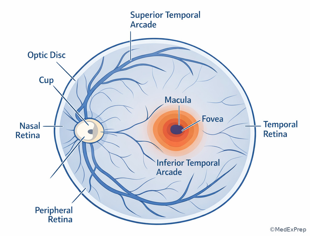 Fig 5. Posterior pole landmarks