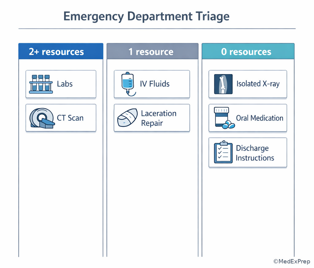 Fig 3. ED triage resource sorting board
