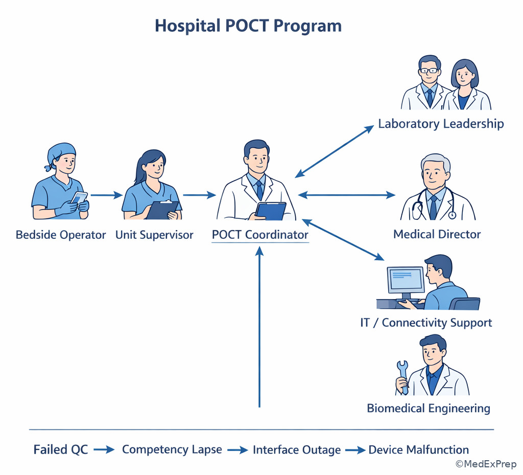 Escalation chain in POCT operations