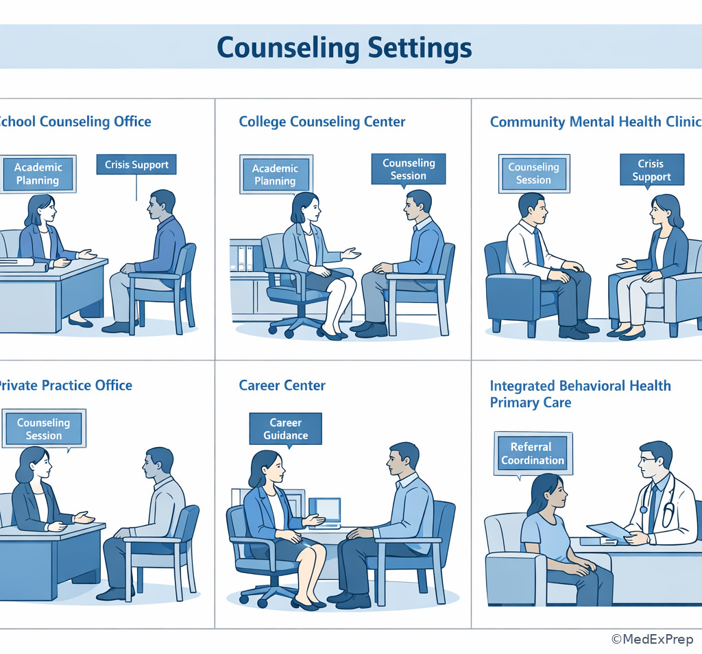 Counseling settings overview illustration