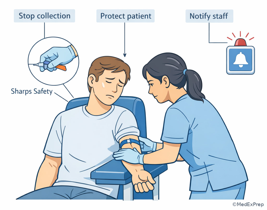 Fig 5. Venipuncture safety response to presyncope
