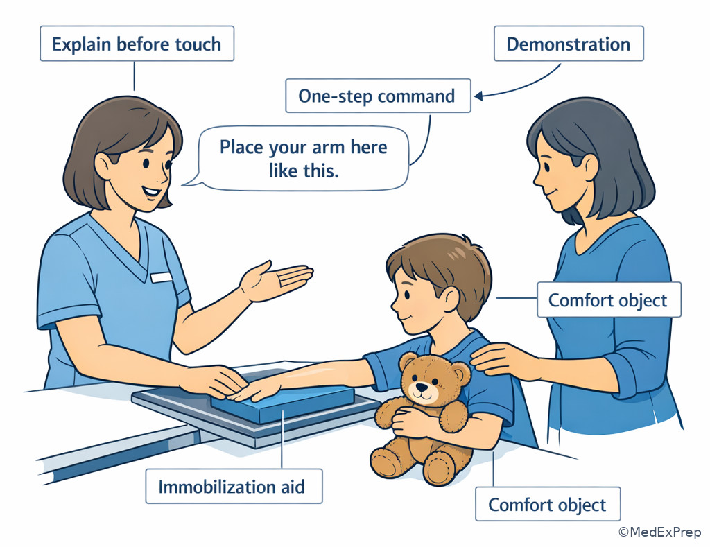 Pediatric communication during extremity imaging
