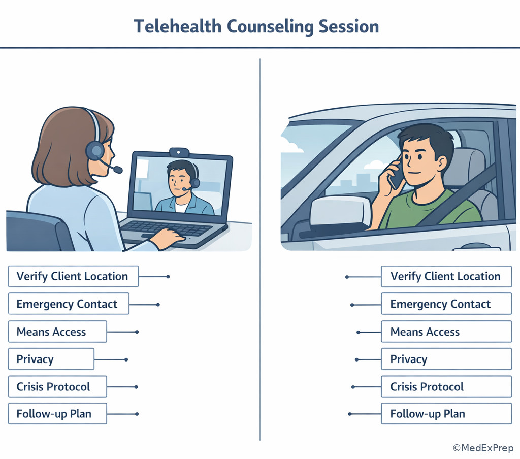 Telehealth crisis workflow