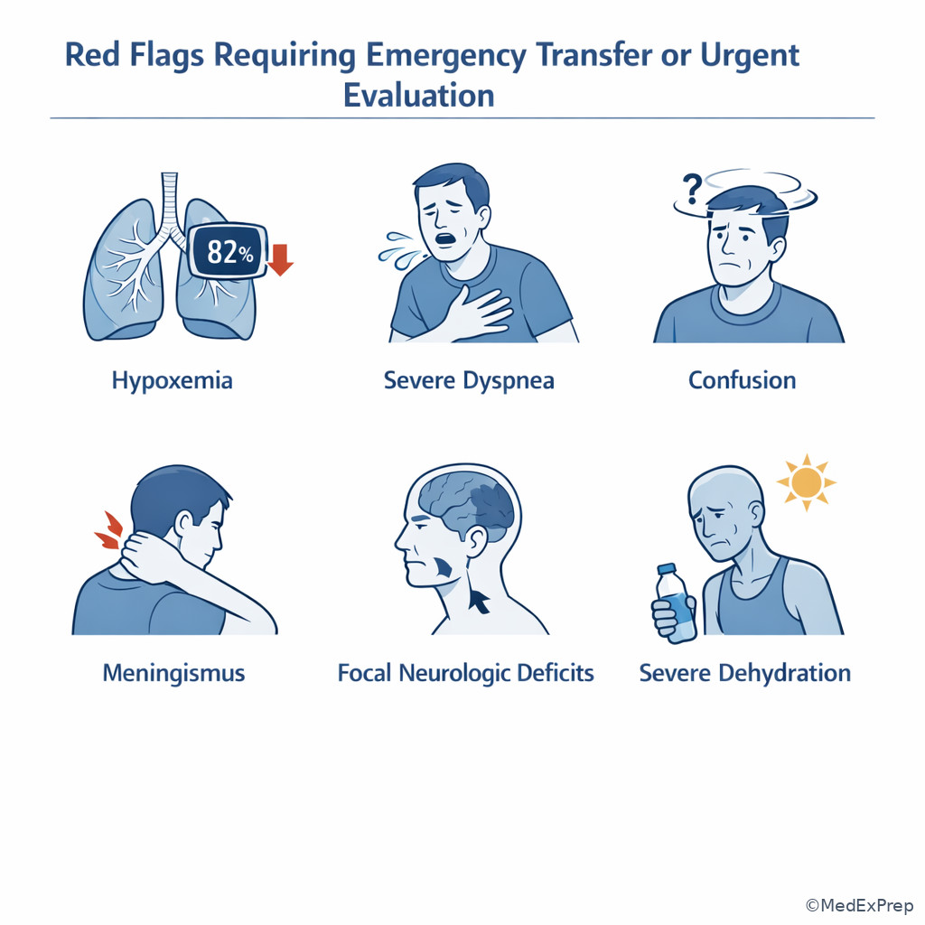 Clinic red flags requiring escalation