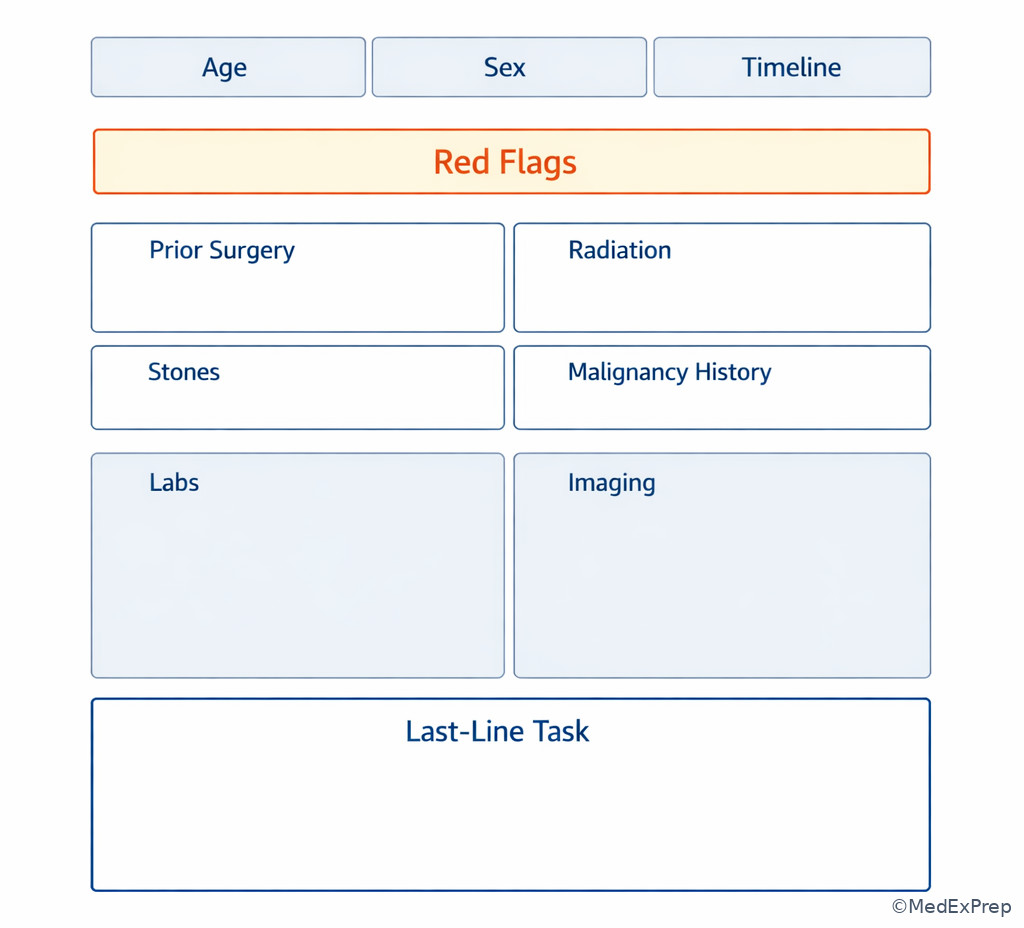 Board-style case parsing worksheet
