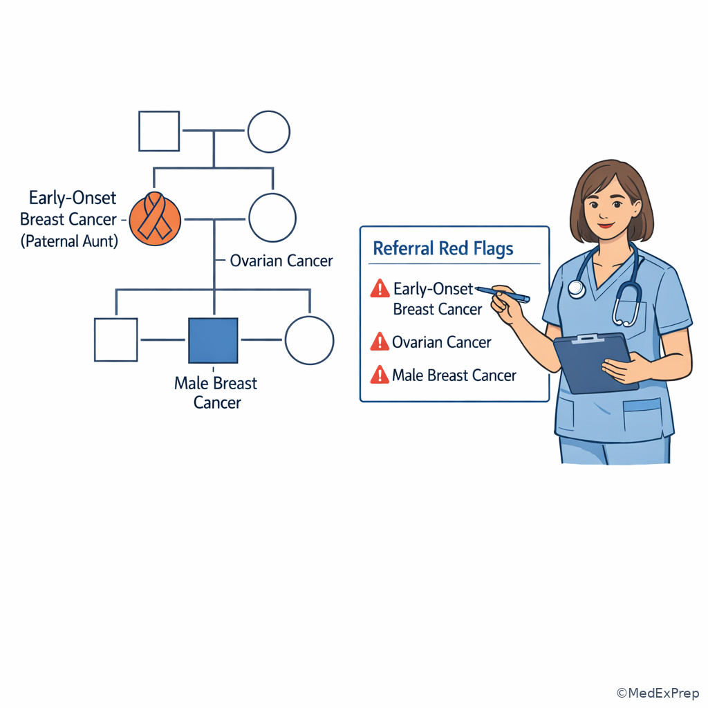 Fig 4. Family history pattern that should prompt referral support