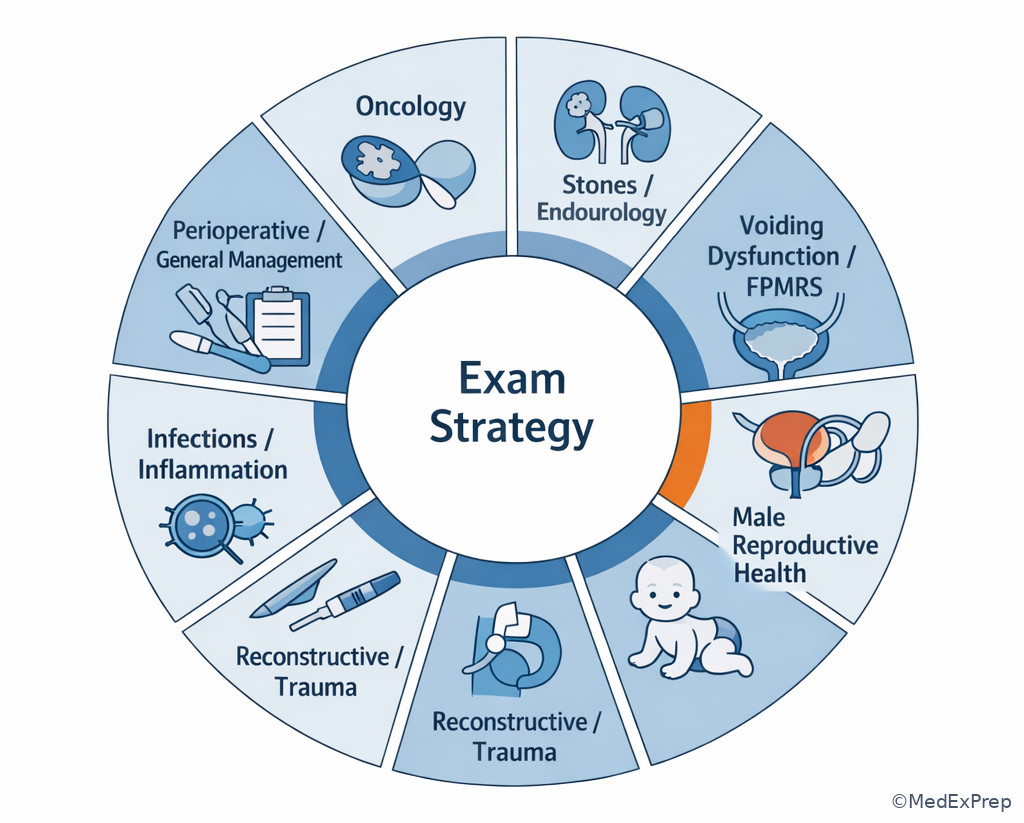 Course-wide urology coverage wheel