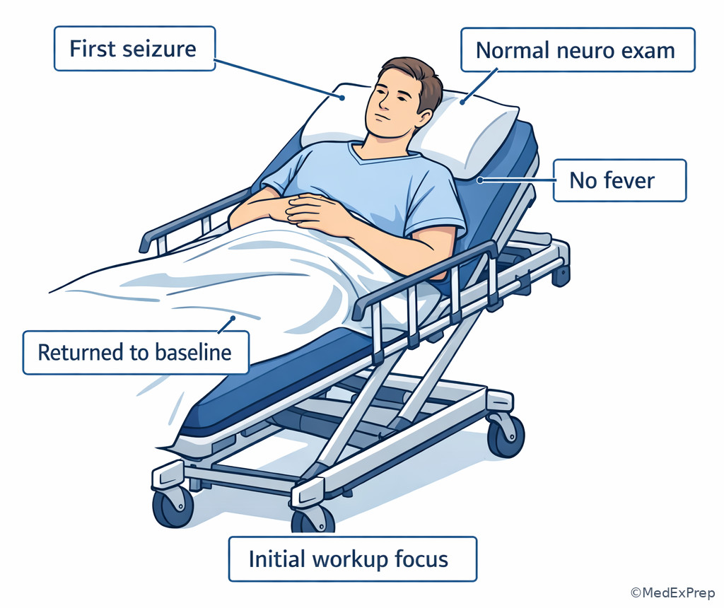 First seizure evaluation scene