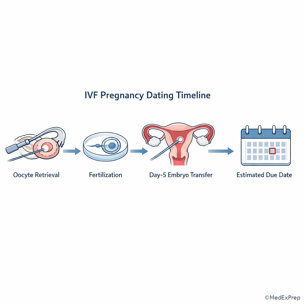 IVF dating timeline illustration