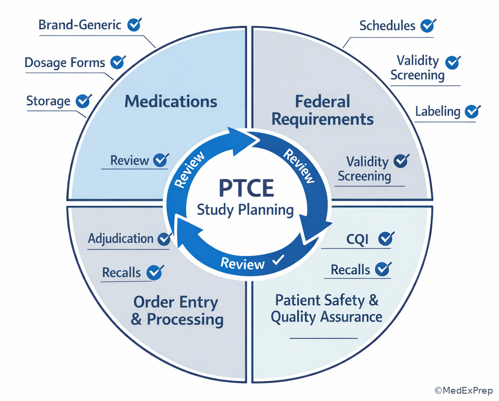 Fig 6. PTCE study plan wheel by domain
