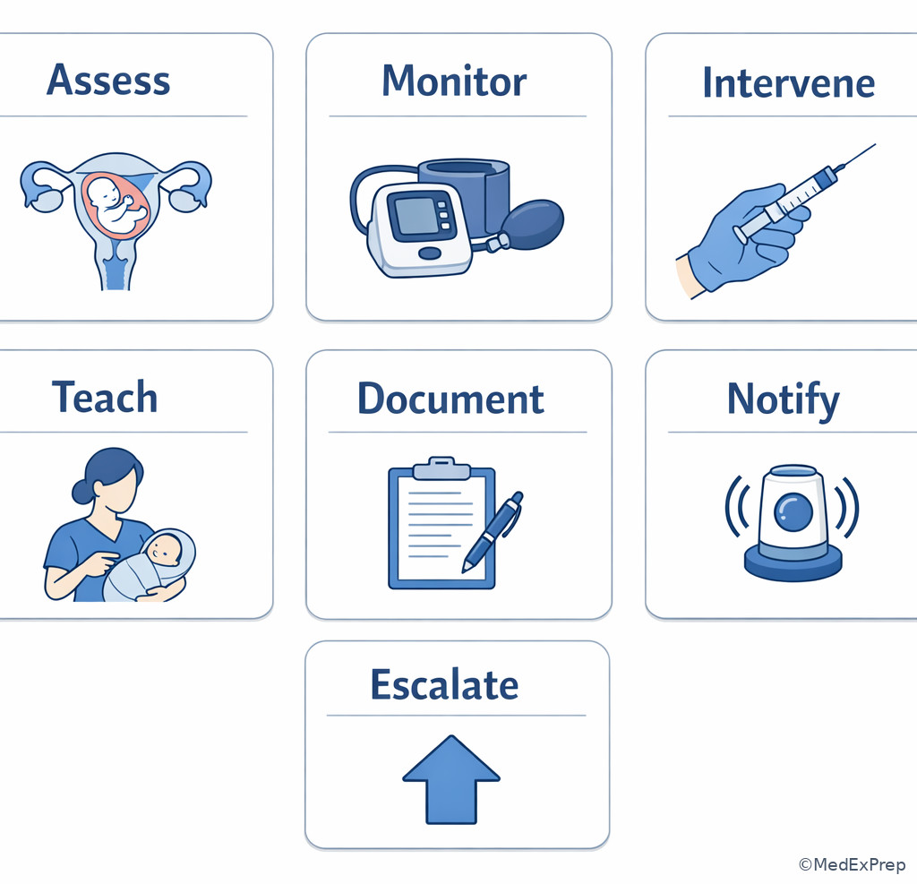 Nursing task-word cue card set
