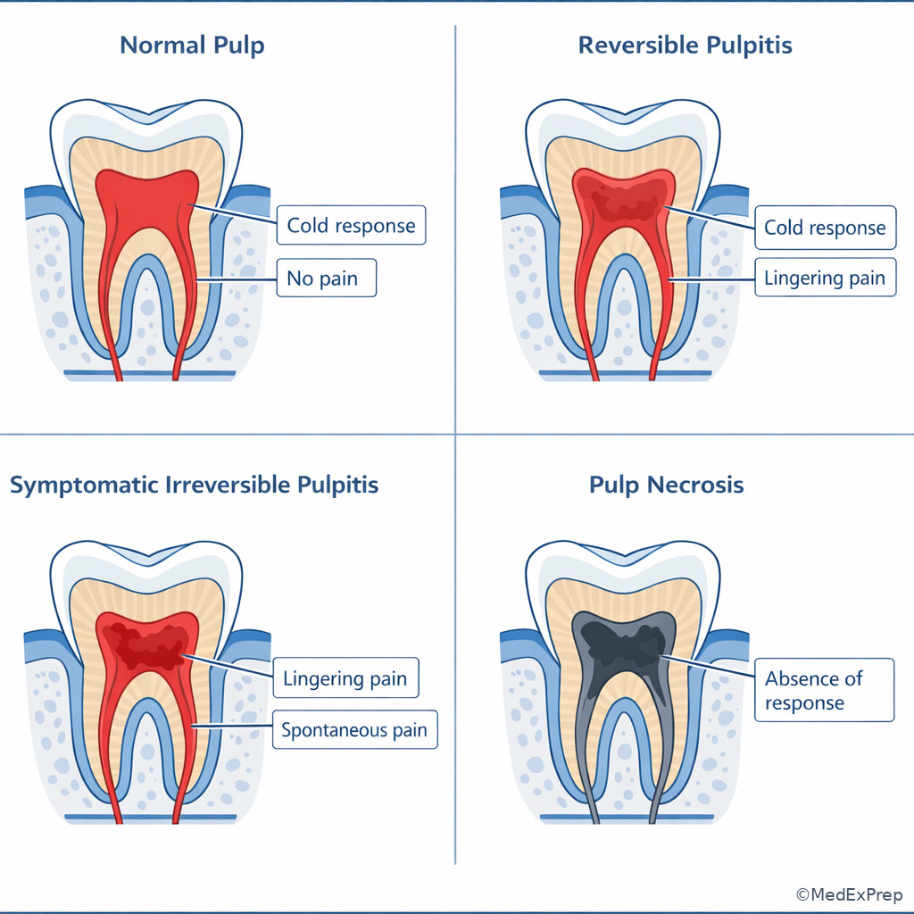 Fig 3. Pulpal diagnosis comparison panel