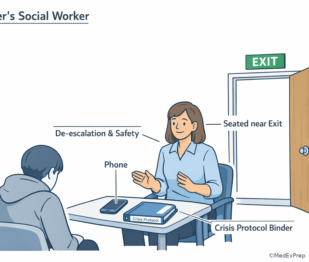 Safety triage in a counseling room