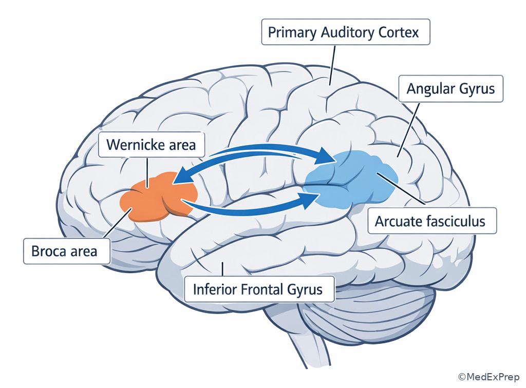 Dominant language network illustration