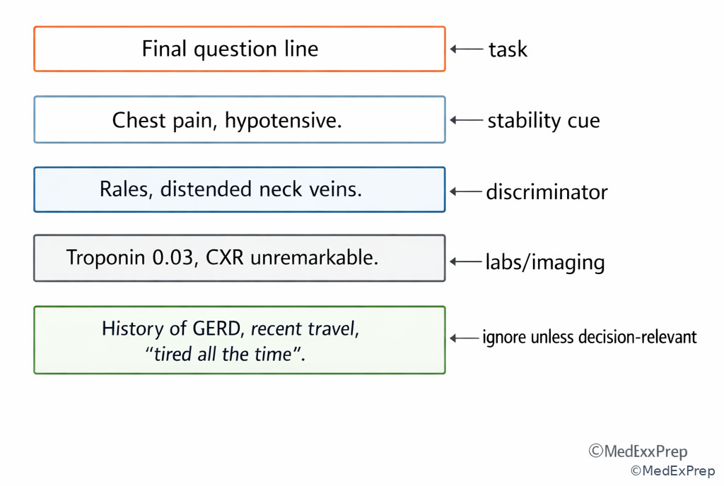 Question stem anatomy map