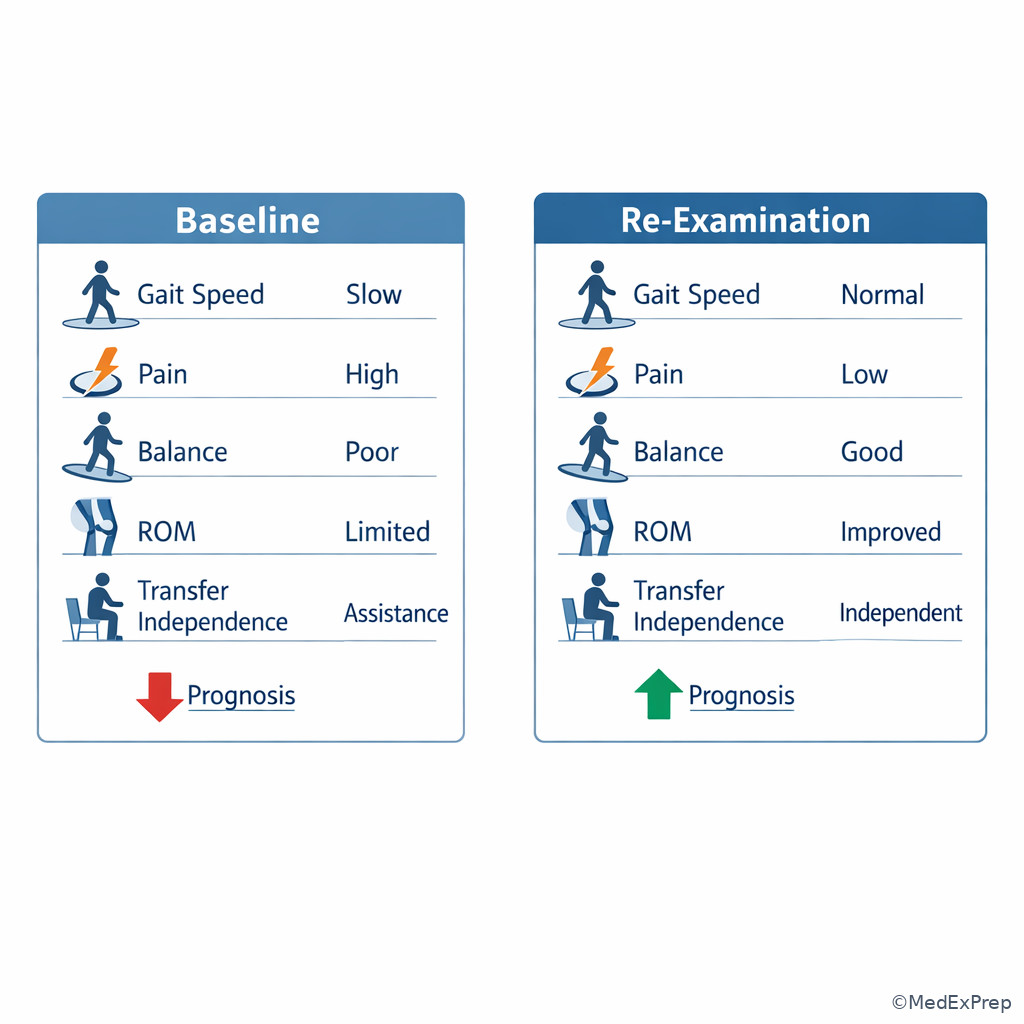 Re-examination comparison chart