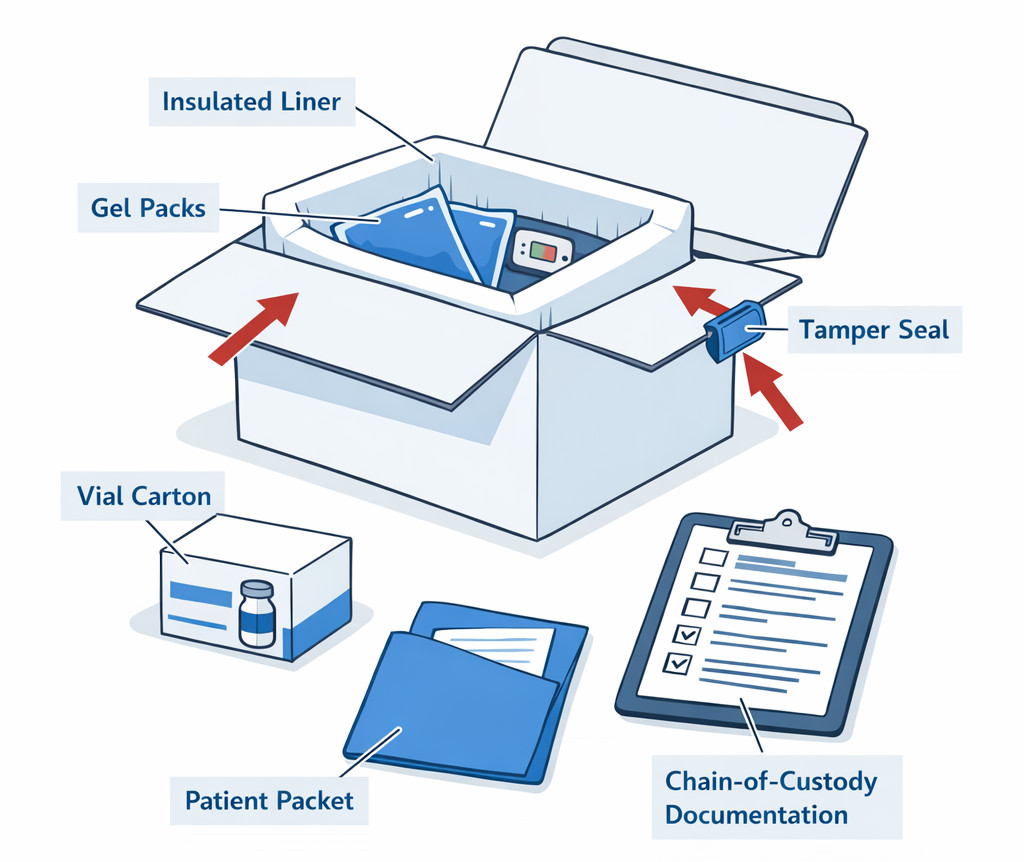 Cold-chain specialty shipment components