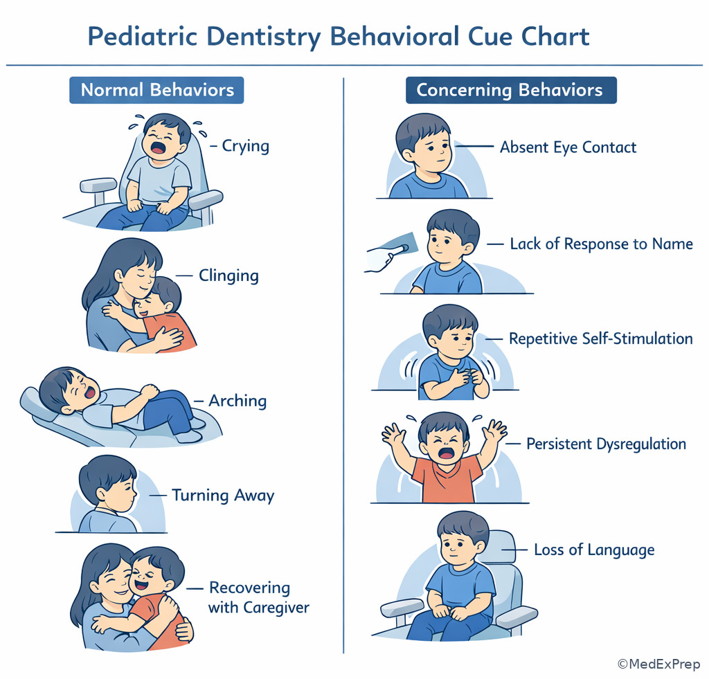 Fig 6. Behavioral cues during infant and toddler dental visits