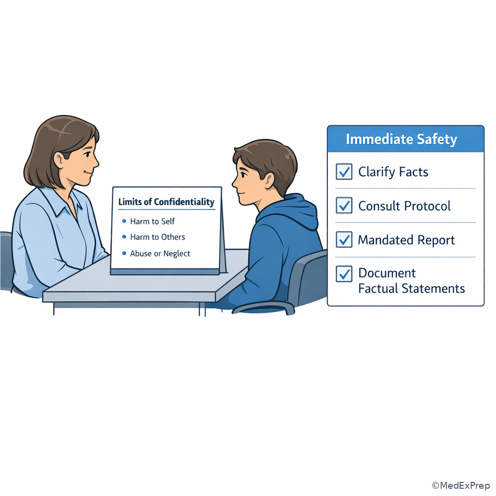 Mandated reporting decision scene