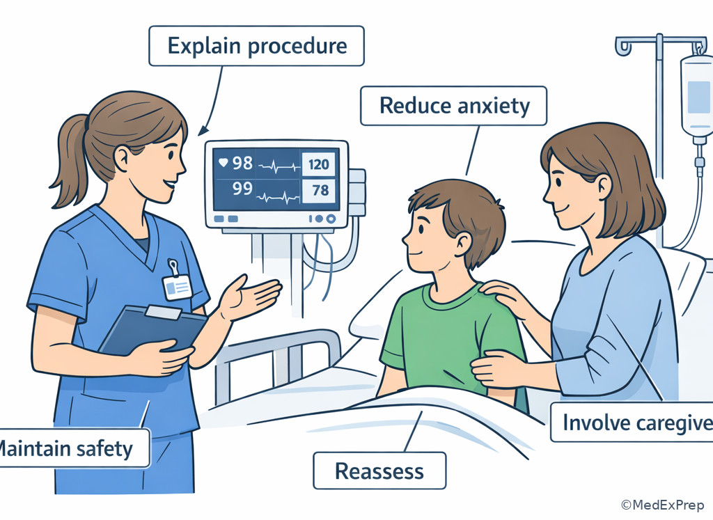 Pediatric ED family-centered communication scene