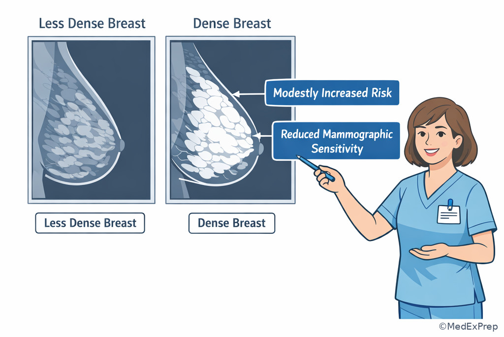 Dense breast teaching visual