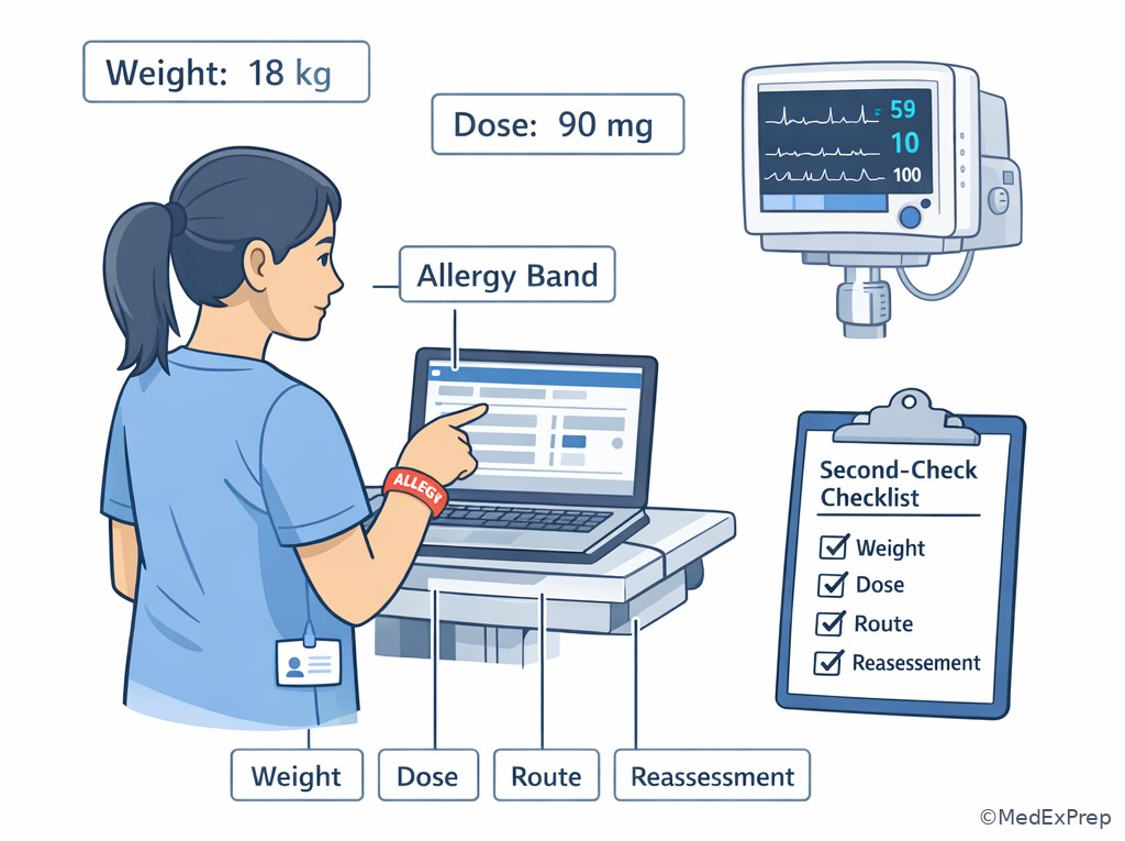 Pediatric medication verification station