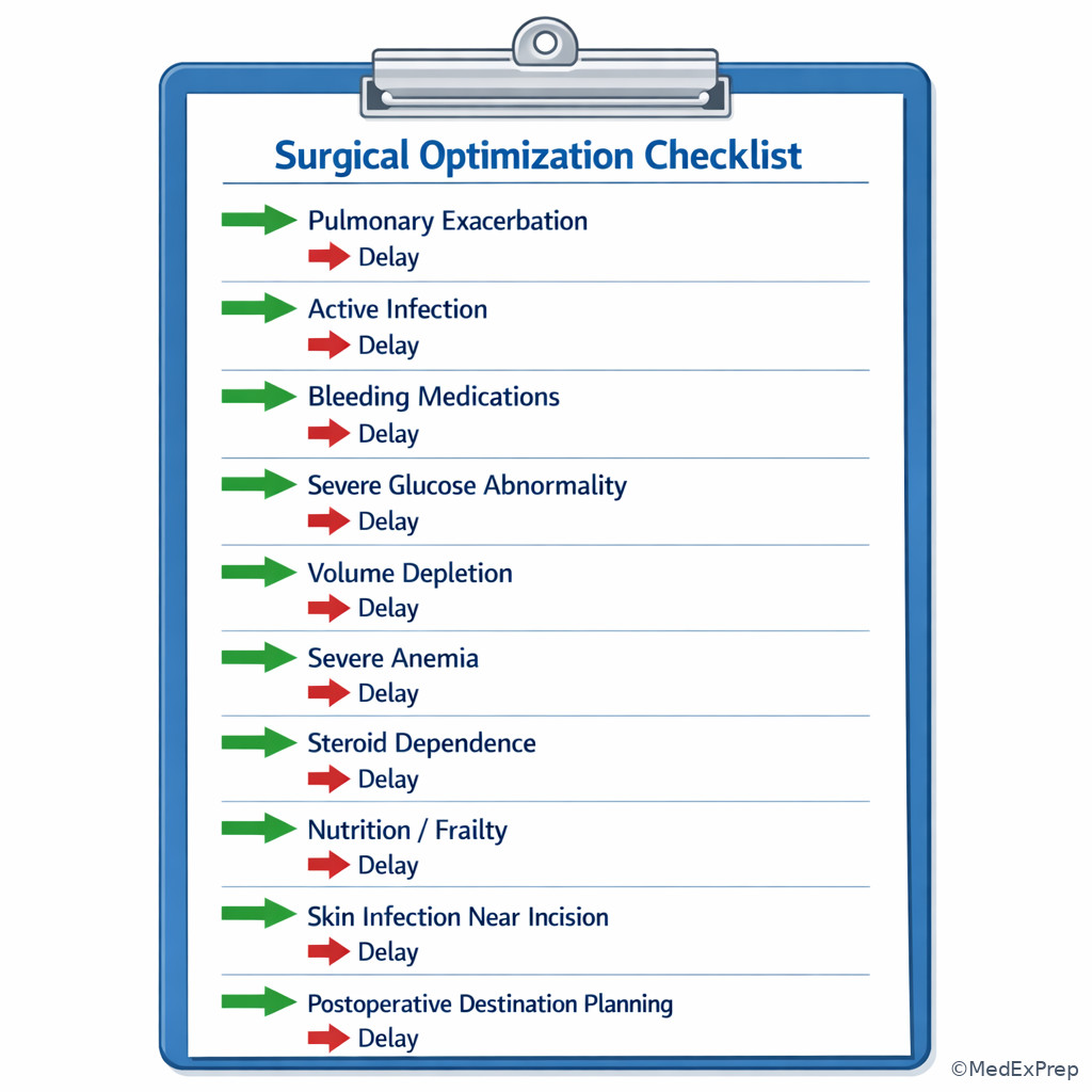 Fig 5. Optimization checklist before elective surgery