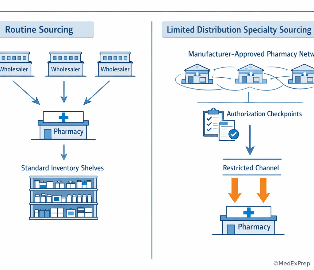 Restricted distribution versus routine sourcing comparison