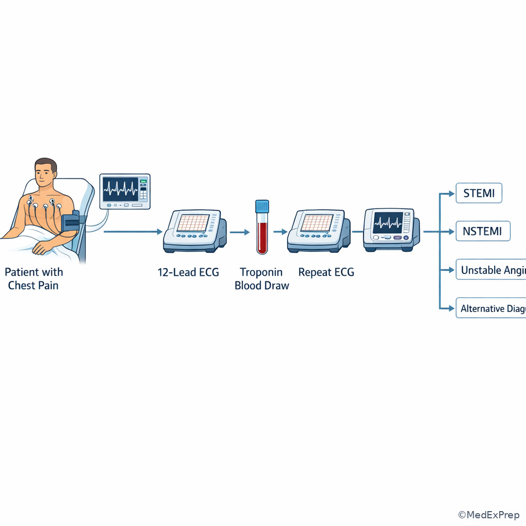Emergency department ACS triage visual overview