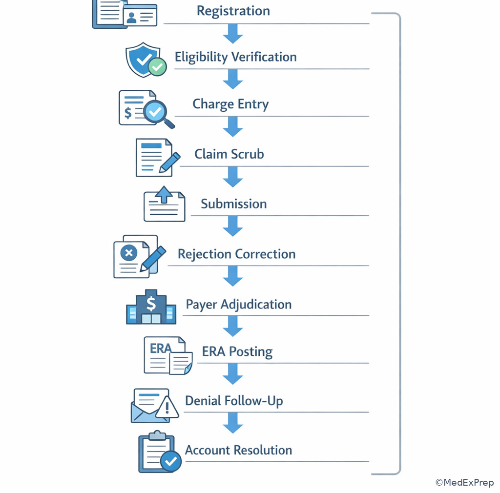 Claim lifecycle ladder illustration