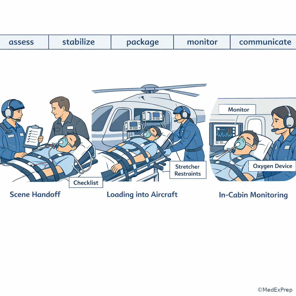 Transport RN role scene-to-cabin overview
