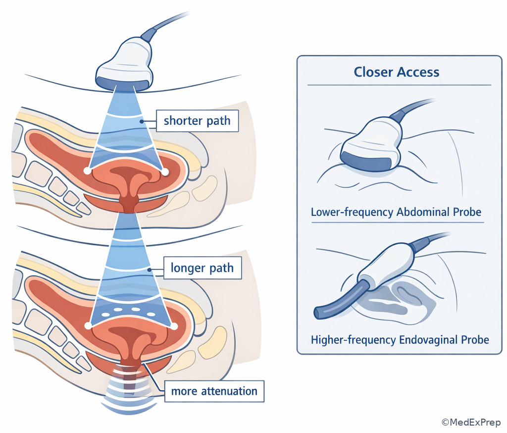 Fig 5. Attenuation and depth in pelvic ultrasound