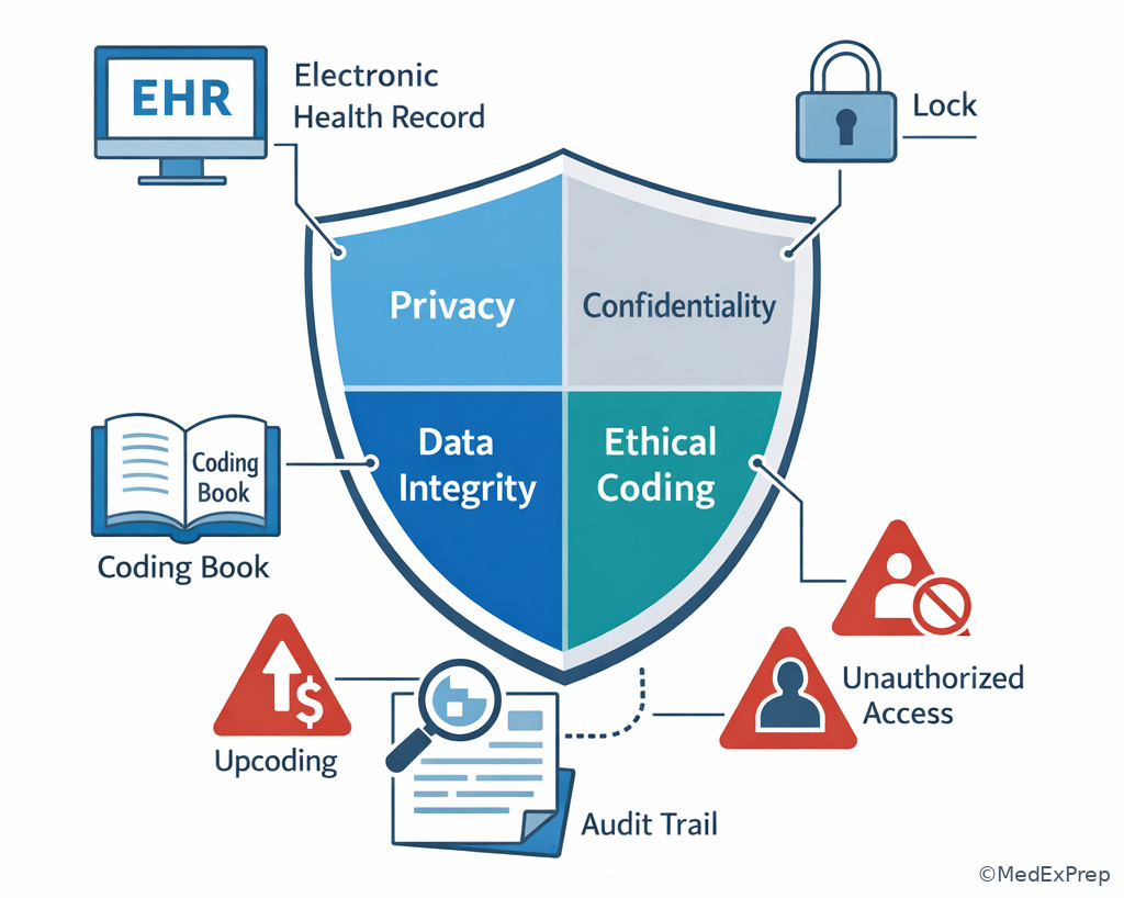 Privacy and data integrity shield diagram