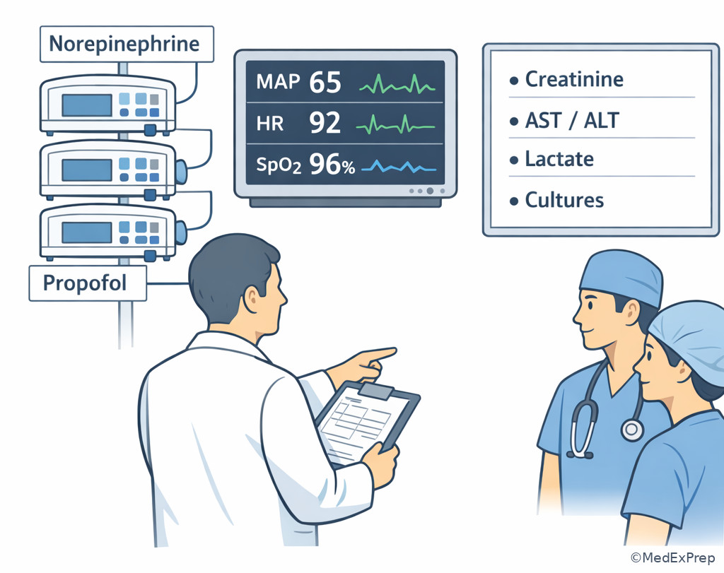 Adult ICU pharmacist workflow board