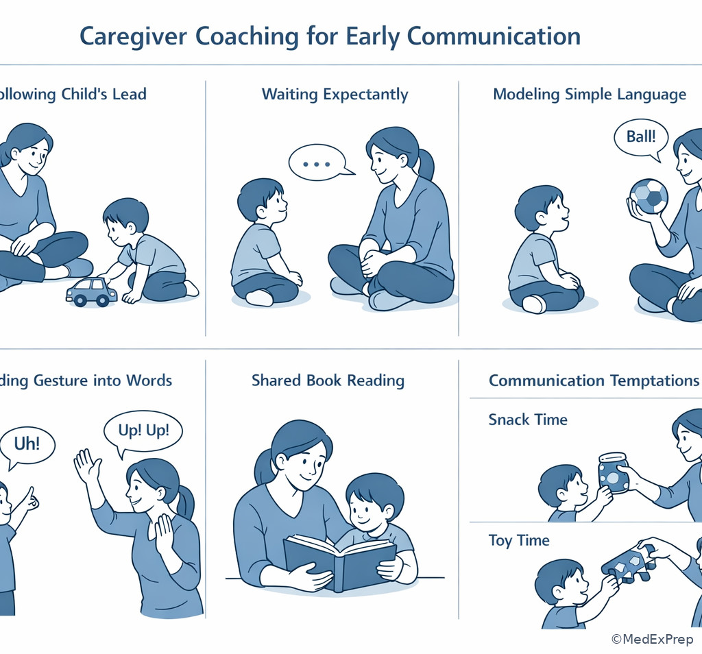 Fig 6. Caregiver coaching strategies for early communication
