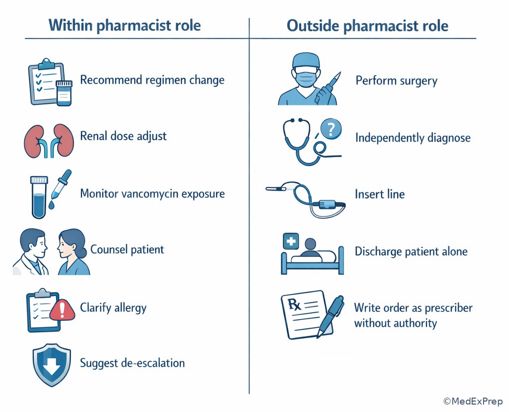 Pharmacist scope boundary visual