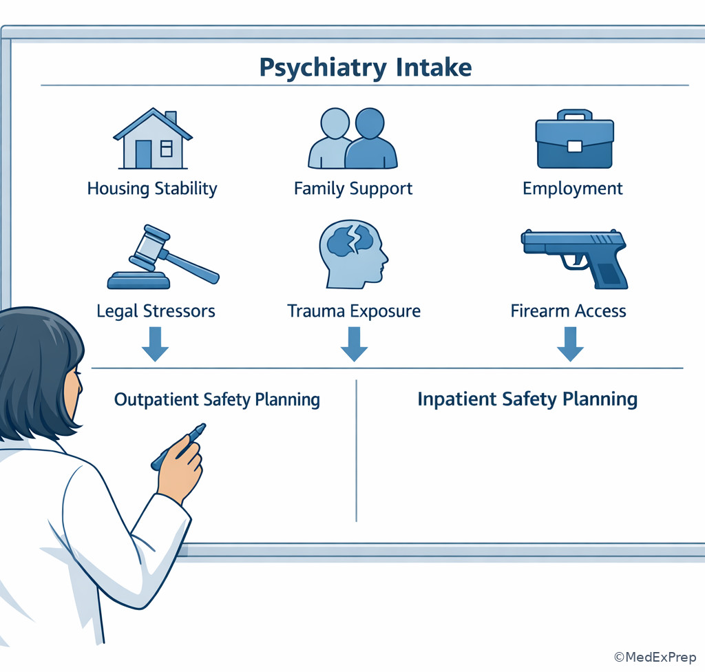 Fig 4. Social context and safety factors in psychiatric history