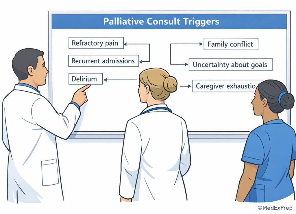 Hospital consult trigger board