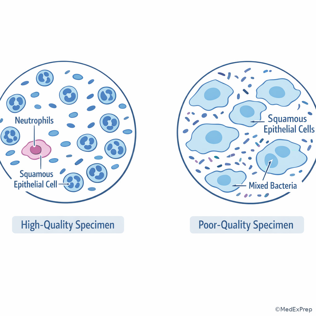 Labeled sputum microscopy quality comparison