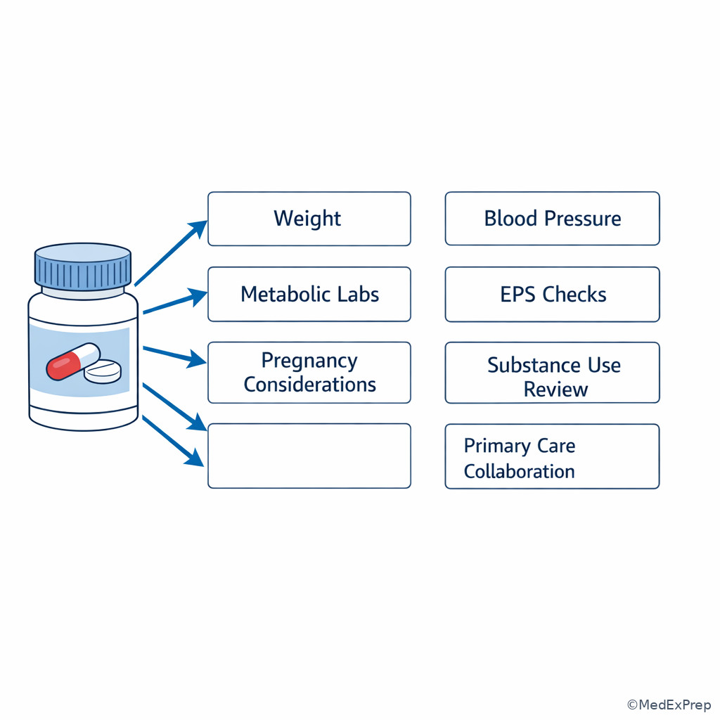 Medication monitoring and collaboration checklist visual