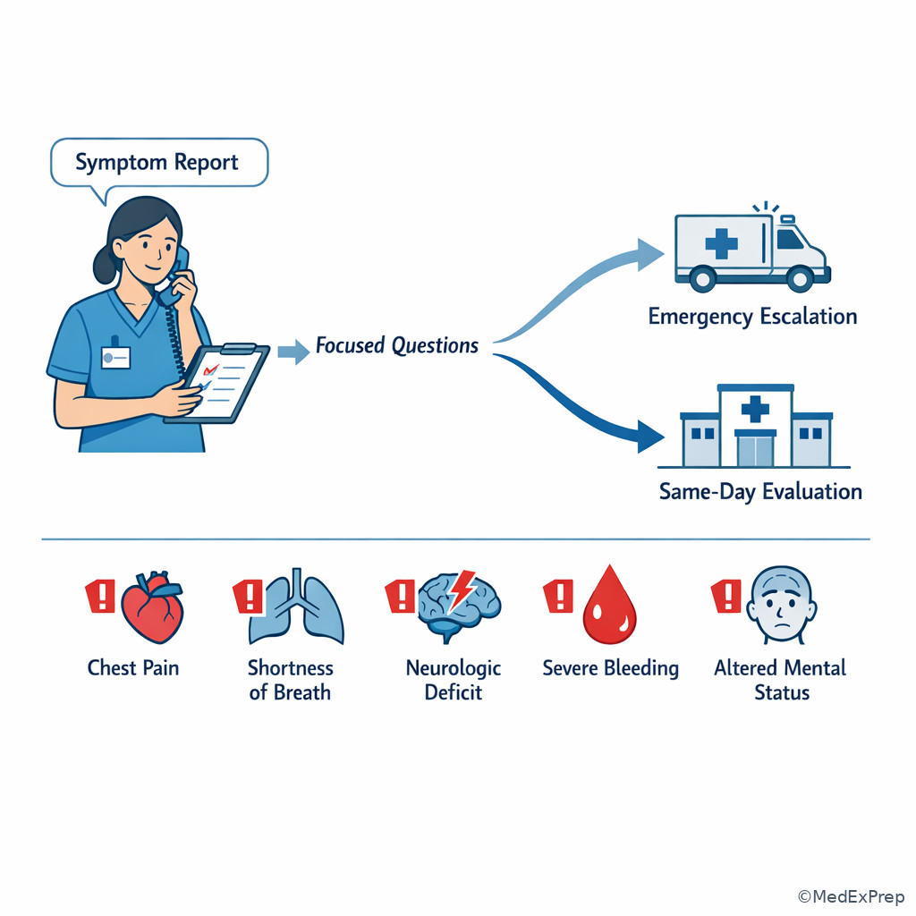 Fig 4. Remote triage red-flag recognition workflow