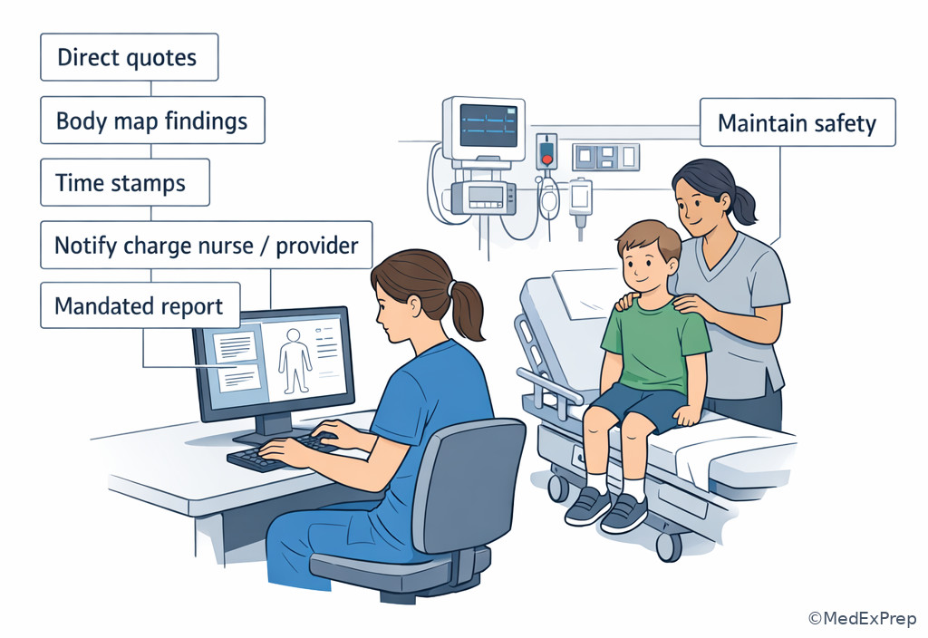 Fig 4. Child safety and objective documentation workflow