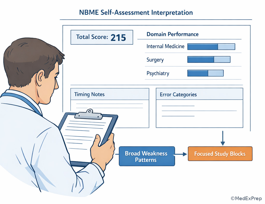 Dashboard view of score interpretation