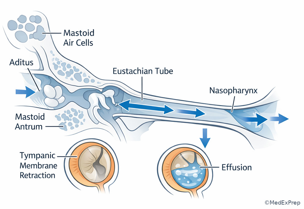 Eustachian tube and middle ear cleft continuity