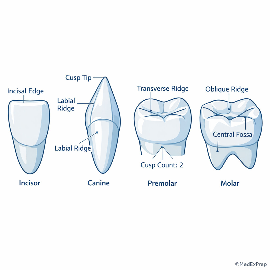 Fig 4. Comparative tooth-group anatomy plate