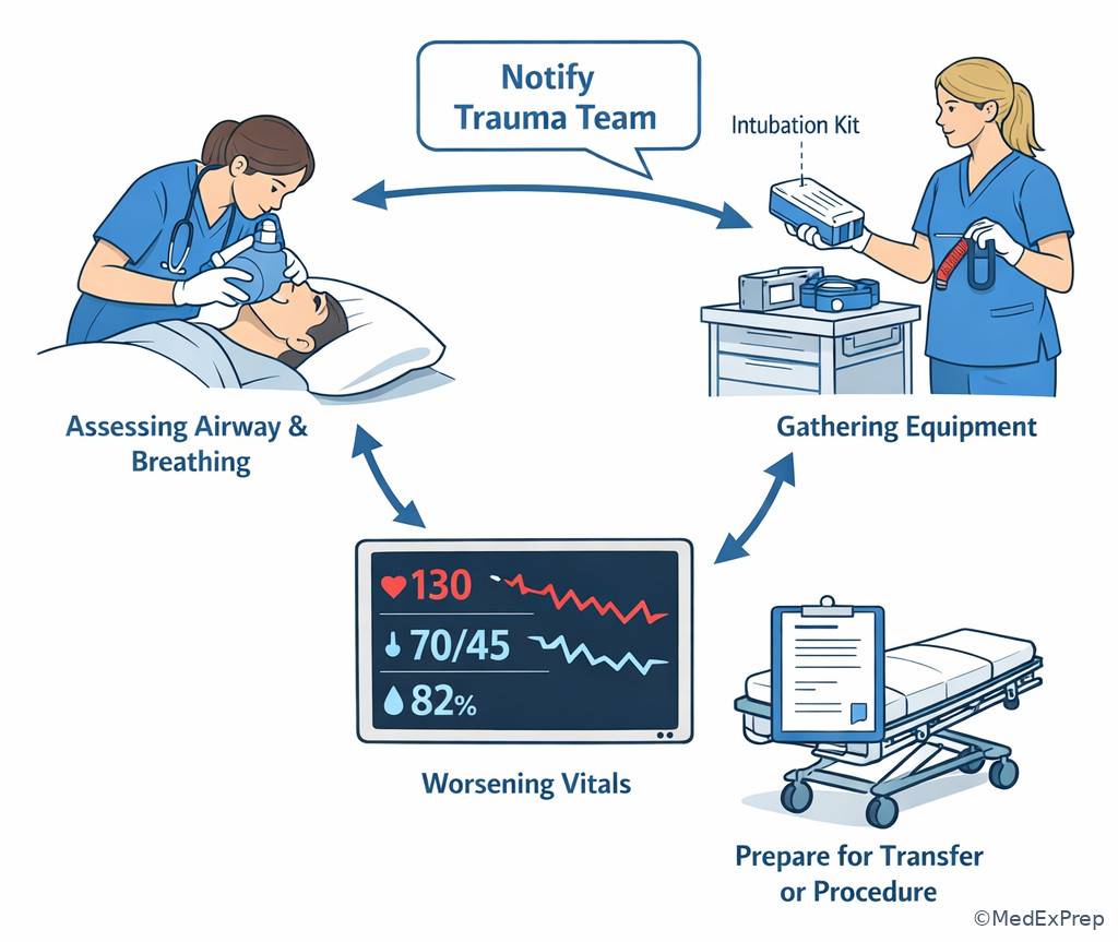 Fig 6. Trauma RN escalation and preparation workflow