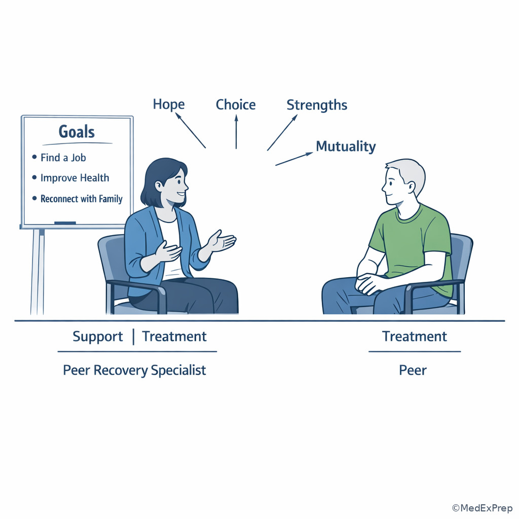 Fig 3. Person-centered peer support conversation scene