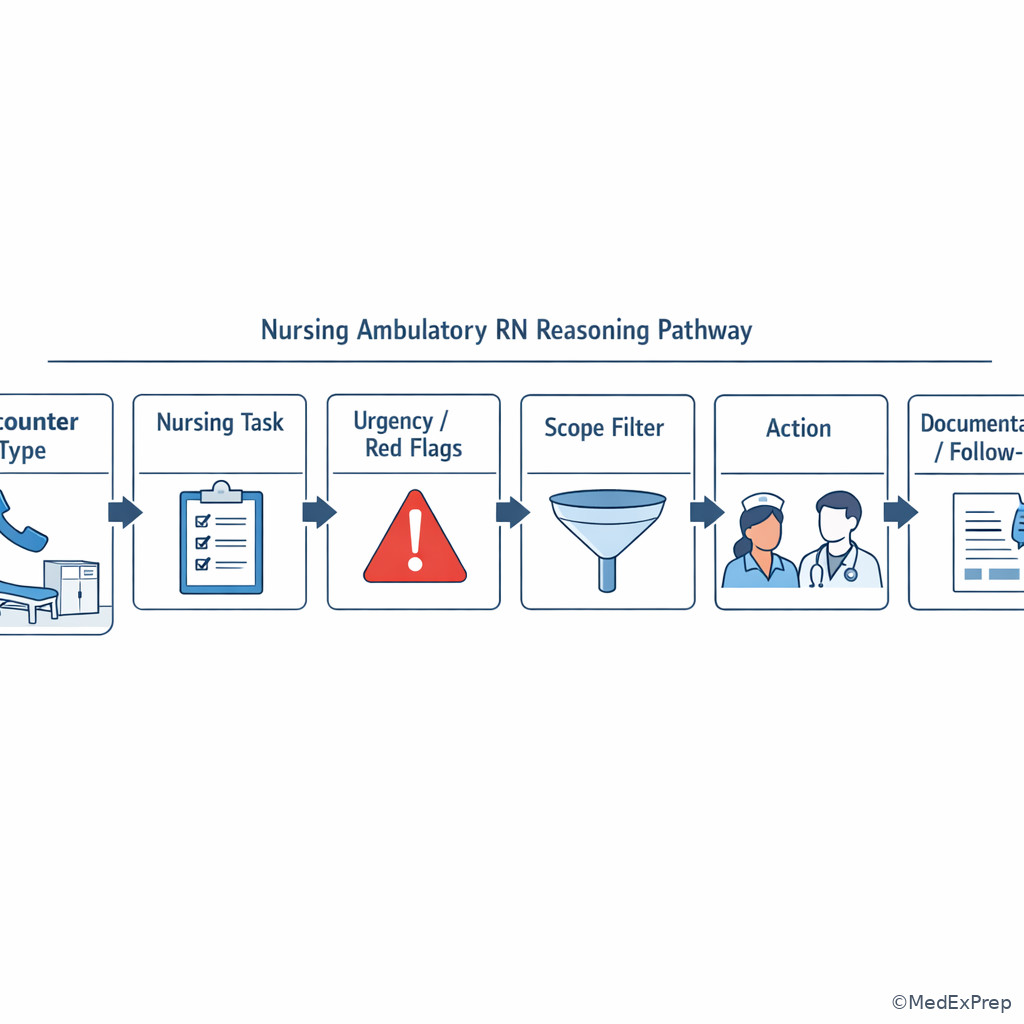 Ambulatory RN exam reasoning sequence