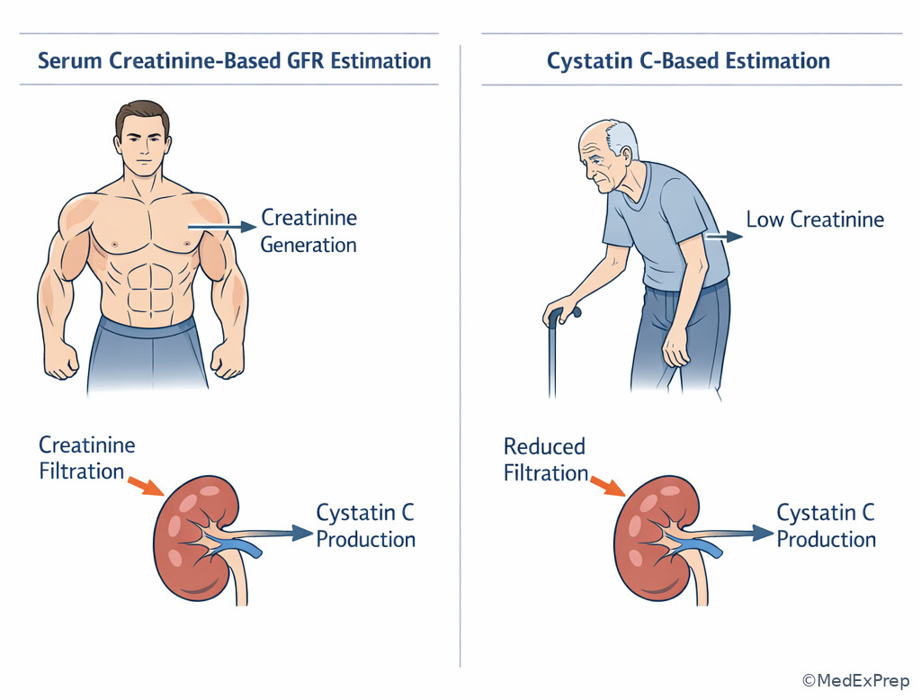 Creatinine versus cystatin C comparison panel
