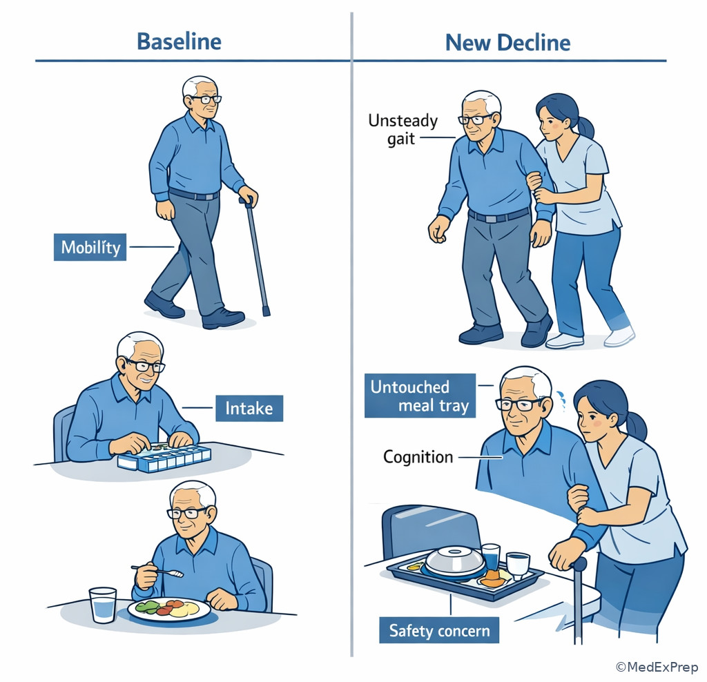 Fig 3. Baseline versus acute change bedside comparison
